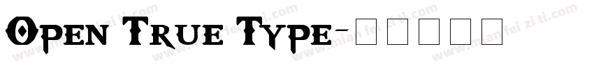 Open True Type字体转换